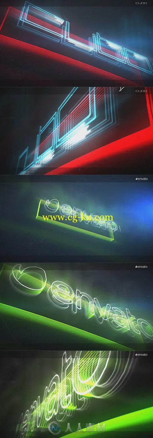 数字科技Logo演绎动画AE模板 Videohive Cubo Digital Logo 6504065 Project for Af...的图片1