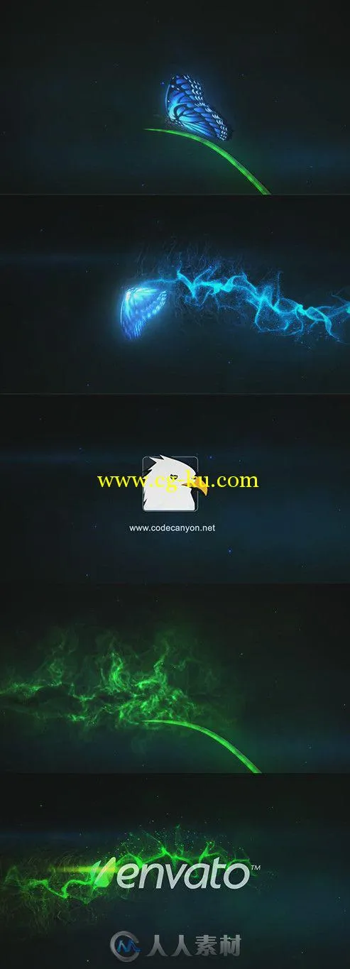 魔法蝴蝶飞舞Logo演绎动画AE模板 Videohive Magic Butterfly Reveal 6559492 Proje...的图片1