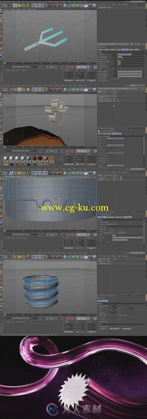 C4D影视级建模技术训练视频教程 Digital-Tutors Broadcast Modeling Tips in CINEM...的图片1