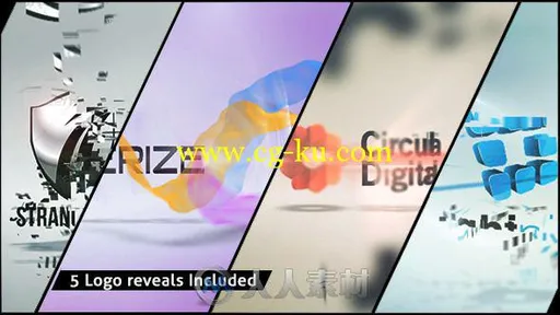 5个漂亮简洁Logo演绎动画AE模板 Videohive Corporate Logo XV Clean Effects 77634...的图片2