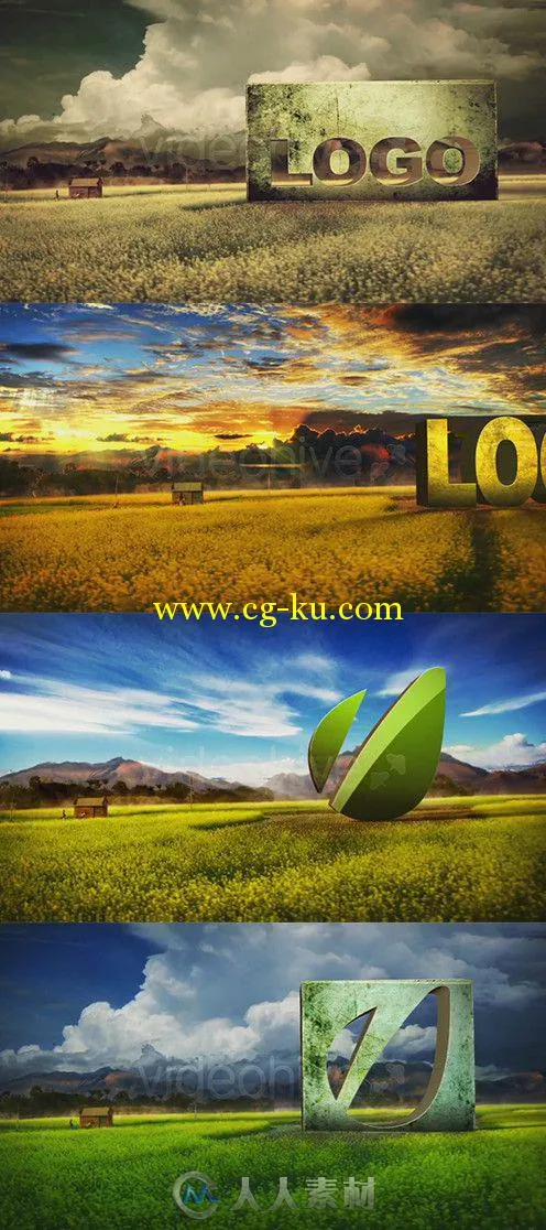 美丽如画Logo演绎动画AE模板 Videohive Logo In Nature Bundle 4263373 Project Fo...的图片1