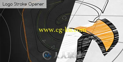 精美描边Logo演绎动画AE模板 Videohive Logo Stroke Opener 6101709 Project For A...的图片1