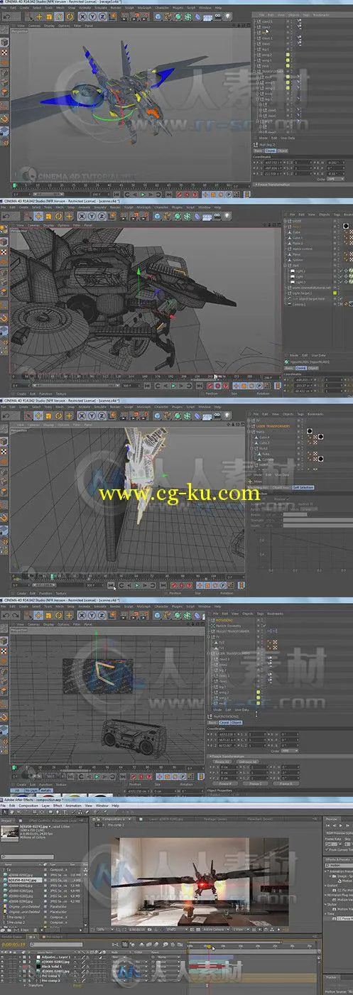 C4D变形金刚动画高级制作迅雷视频教程 Cinema 4D Tutorial.Net Transformers Laser...的图片1