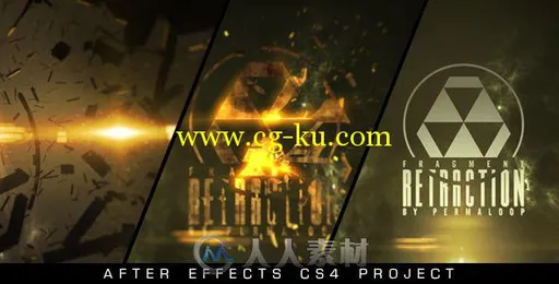 震撼闪电元素拼接Logo演绎动画AE模板 Videohive Fragment Retraction 4958660 Proj...的图片2