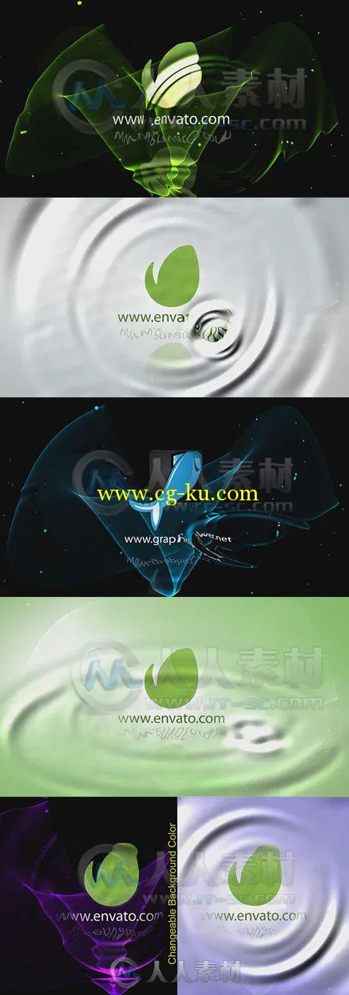 优雅水波纹Logo演绎动画AE模板 Videohive Elegance Water Ripple Logo 7121776 Pro...的图片1