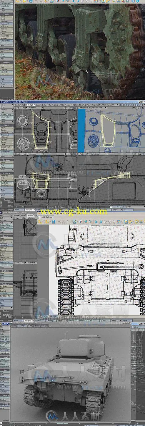 Lightwave坦克超详细建模动画视频教程 Simply Lightwave Mastering Hard Surface M...的图片1