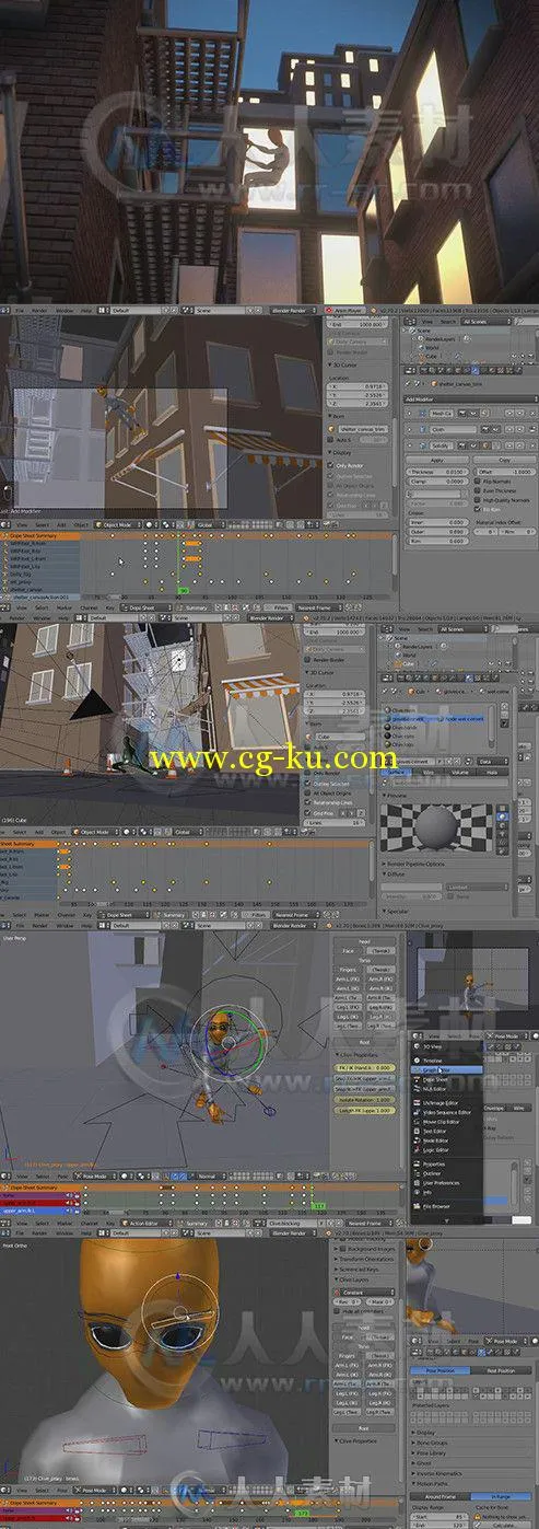 Blender跑酷游戏角色动画训练视频教程 CGCookie Parkour Character Animation in B...的图片1