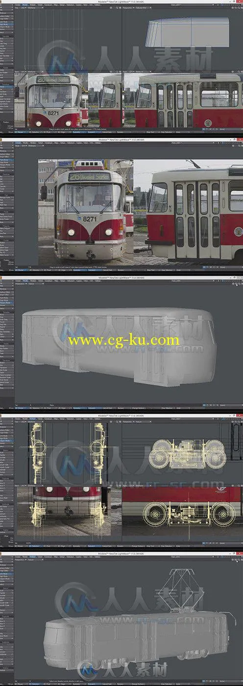 LightWave电车建模技术训练视频教程 Simply Lightwave Prague Tram Modeling in Li...的图片1