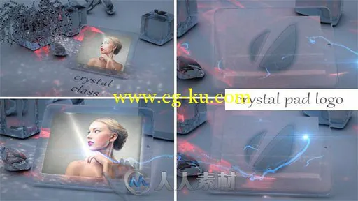 水晶平板Logo演绎动画AE模板 Videohive Crystal Pad Logo 6183480 Project for Aft...的图片2