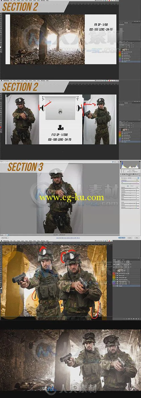 Photoshop回到战争特效海报制作视频教程 Udemy Back to War Photoshop Retouching的图片1