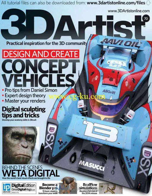 3D艺术家书籍杂志第70期2014年7月刊 3D Artist July 2014 Issue 70的图片2