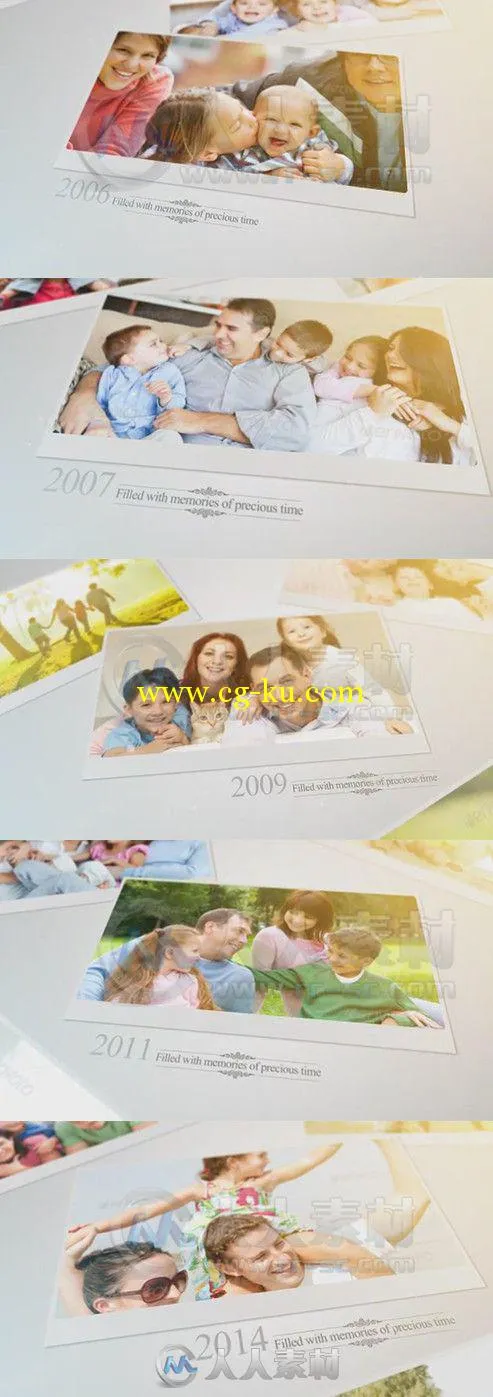 幸福生活时间线相册动画AE模板 Videohive Photo Family Gallery 7031551 Project f...的图片1