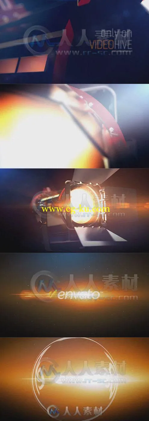 超炫灯照Logo演绎动画AE模板 Videohive Film Light Logo Reveal 7210380 Project f...的图片1