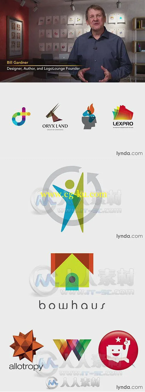 Logo标志视觉设计训练视频教程 Lynda LogoLounge Visual Effects in Logo Design的图片1