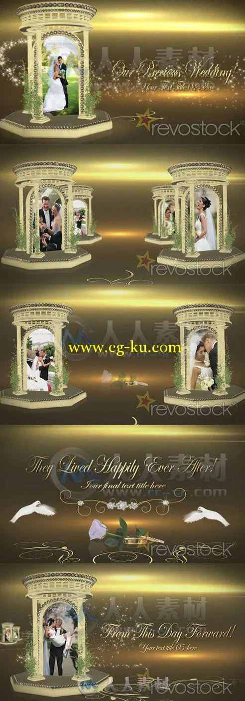 唯美婚礼包装动画AE模板 RevoStock Our Precious Wedding Moments 343998 Project ...的图片1