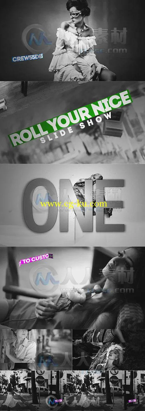 时尚滚动相册动画AE模板 Videohive Rolling Slide Show 7263805 Project for After...的图片1