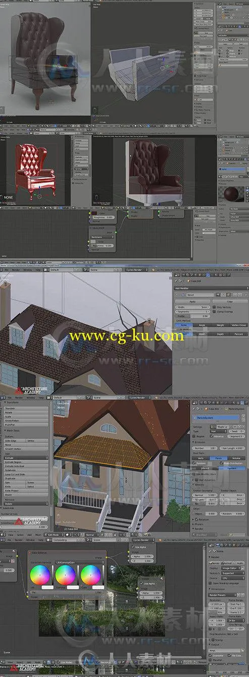 Blender建筑设计大师班视频教程第四季 The Architecture Academy Week 9-10 + Extras的图片1