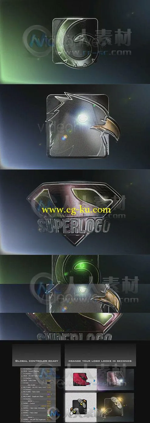 史诗级Logo标志演绎动画AE模板 Videohive Hero Logo Maker 3309987 Project for Af...的图片1