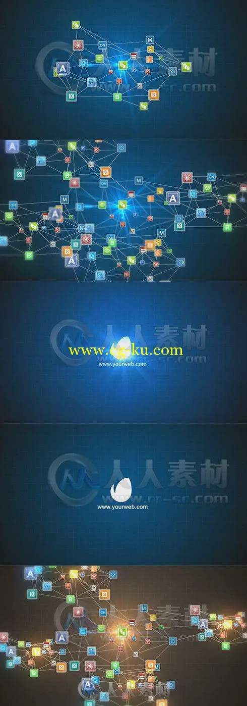 图标裂变Logo演绎动画AE模板 Videohive Social Icons Logo Revealer 7974105 Proje...的图片1