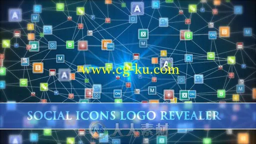 图标裂变Logo演绎动画AE模板 Videohive Social Icons Logo Revealer 7974105 Proje...的图片2