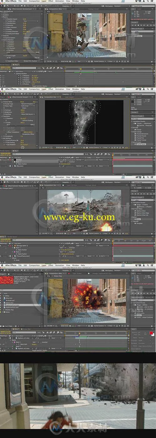 AE爆炸烟雾特效制作视频教程 Tuts+ Premium Smoke Fire and Explosions in Adobe A...的图片1