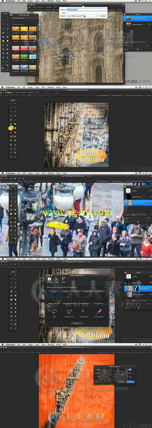 Pixelmator平面设计基础入门训练视频教程 Lynda Up and Running with Pixelmator的图片1