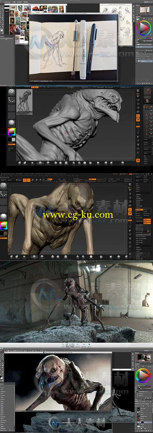 ZBrush异形概念艺术设计视频教程 The Gnomon Workshop 3D Creature Design Alien R...的图片1