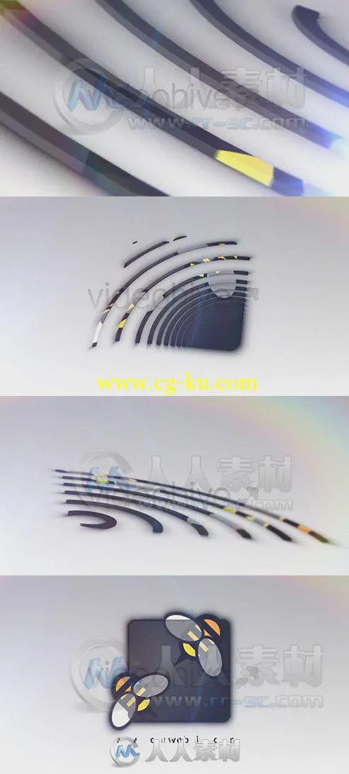 三维环形波纹Logo演绎动画AE模板 Videohive 3D Rings Logo Reveal 2835918 Project...的图片1