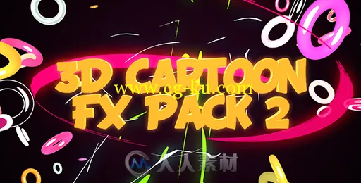 超级卡通光线特效动画C4D模板 Videohive 3D Cartoon FX Pack 2 8216354 Cinema 4D ...的图片1