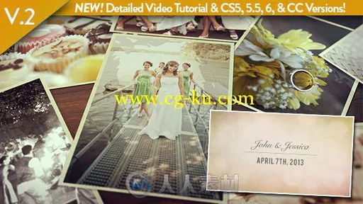 婚礼桌面相册动画AE模板 Videohive Wedding Photos Slideshow 4565295 Project for...的图片2