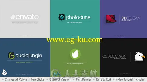 小巧简洁Logo演绎动画AE模板 Videohive Minimal Logo 8627840 Project for After E...的图片1