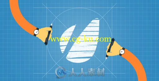 卡通手写Logo演绎动画AE模板 Videohive Hands logo reveal 8504671 Project for Af...的图片1