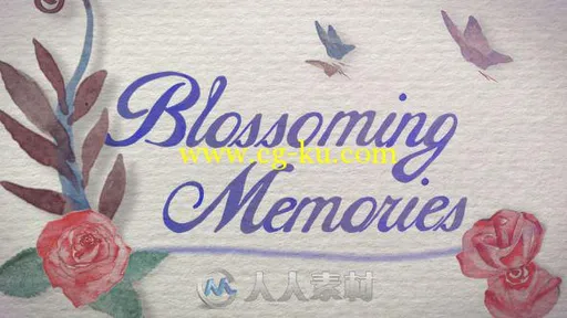 唯美水彩婚礼相册动画AE模板 Videohive Flourish Memories Wedding Intro 7491626 ...的图片2