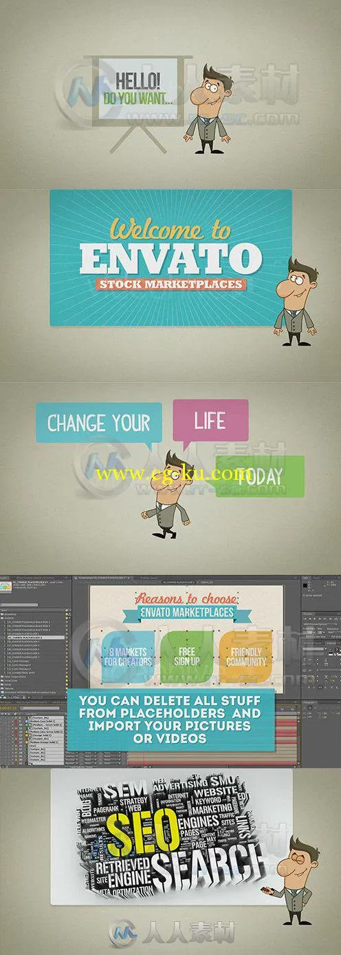 卡通网络服务宣传动画AE模板 Videohive Promote Company Service Site 5215748 Pro...的图片1