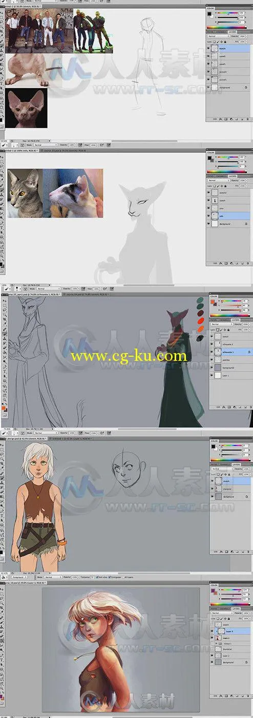 Photoshop概念角色设计绘画视频教程 Digital-Tutors Character Concept Design and...的图片1