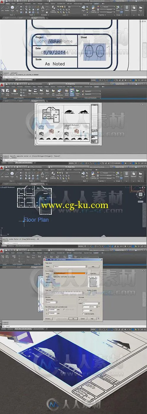 AutoCAD图纸案例布局视频教程 Digital-Tutors Visibility and Layouts in AutoCAD ...的图片1