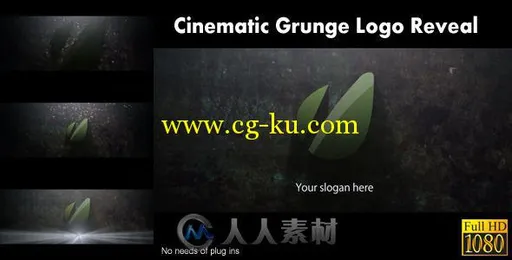 快速落降Logo演绎动画AE模板 Videohive Cinematic Grunge Logo Reveal 1820302 Pro...的图片1