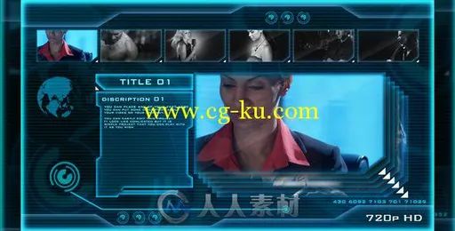 高科技超现代展示动画AE模板 Videohive HIGH TECH OS sci-fi video display 133107...的图片1