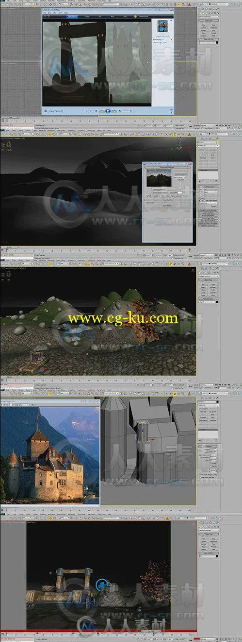 3dsMax城堡场景动画制作视频教程 Skillfeed Create a Catapult and Castle Scene U...的图片1
