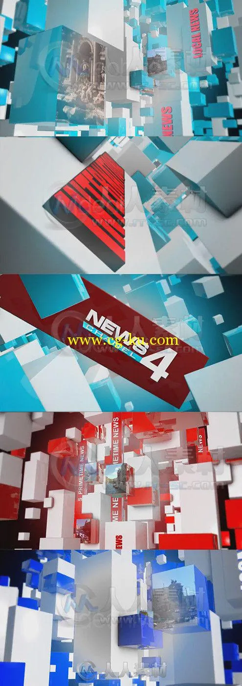 新闻频道电视片头包装动画AE模板 Videohive News Channel 2640642 Project for Aft...的图片1