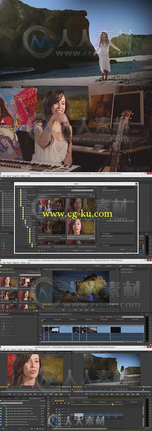 Premiere音乐电影制作训练视频教程第一季 Lynda EPK Editing Workflows 01 Ingest ...的图片1