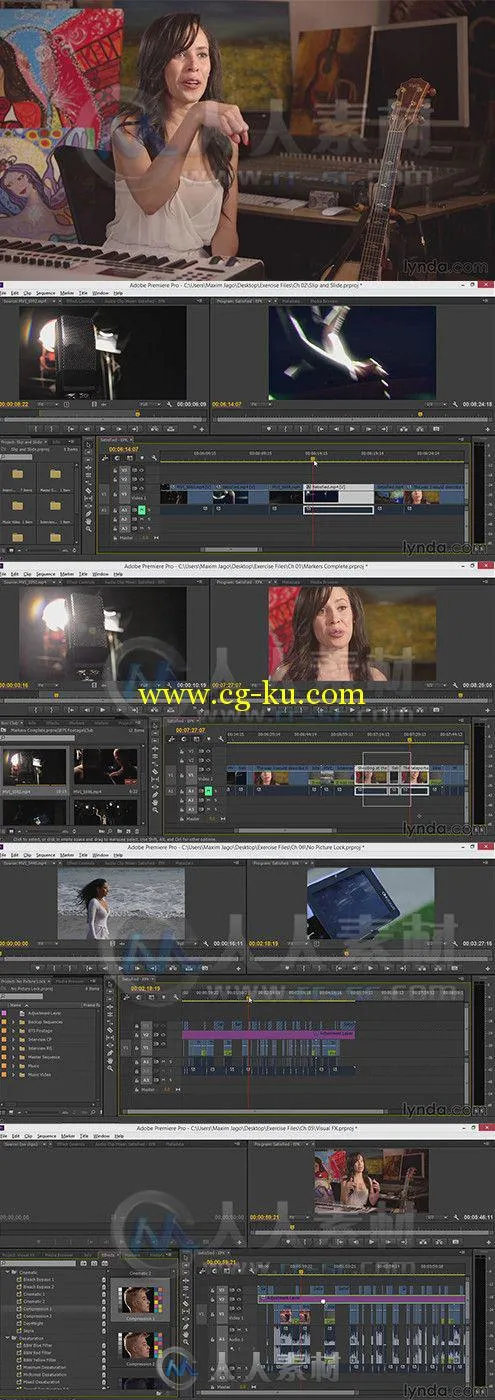 Premiere音乐电影制作训练视频教程第二季 Lynda EPK Editing Workflows 02 Creativ...的图片1