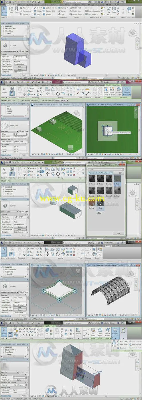 Revit进阶技术训练视频教程 InfiniteSkills Massing with Revit Training Video的图片1