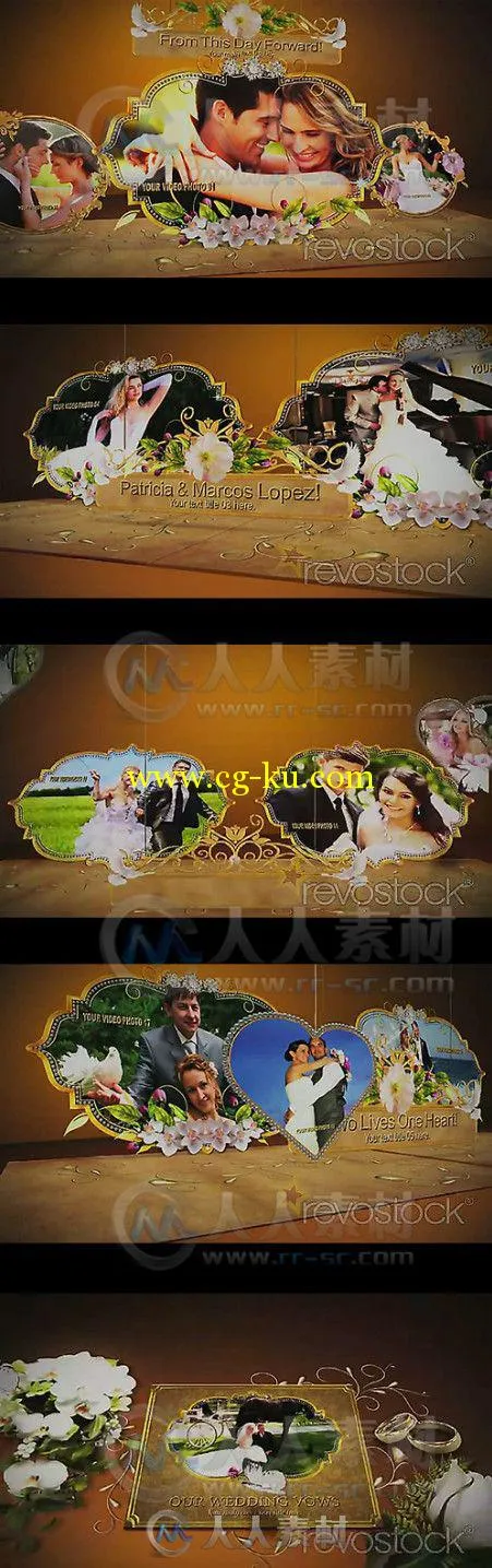 唯美婚礼弹出式相册AE模板 RevoStock Our Wedding PopUp Album V3 Project for Aft...的图片1