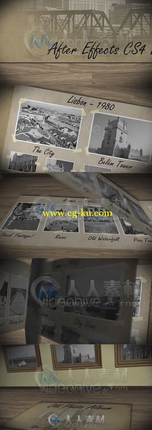 怀旧记忆相册动画AE模板 Videohive Old Photo Album 2578350 Project for After Ef...的图片1