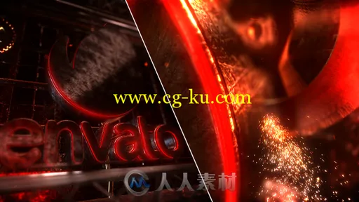 影视级齿轮切割Logo演绎动画AE模板 Videohive Cinematic Gear Logo Reveal 8932092...的图片1