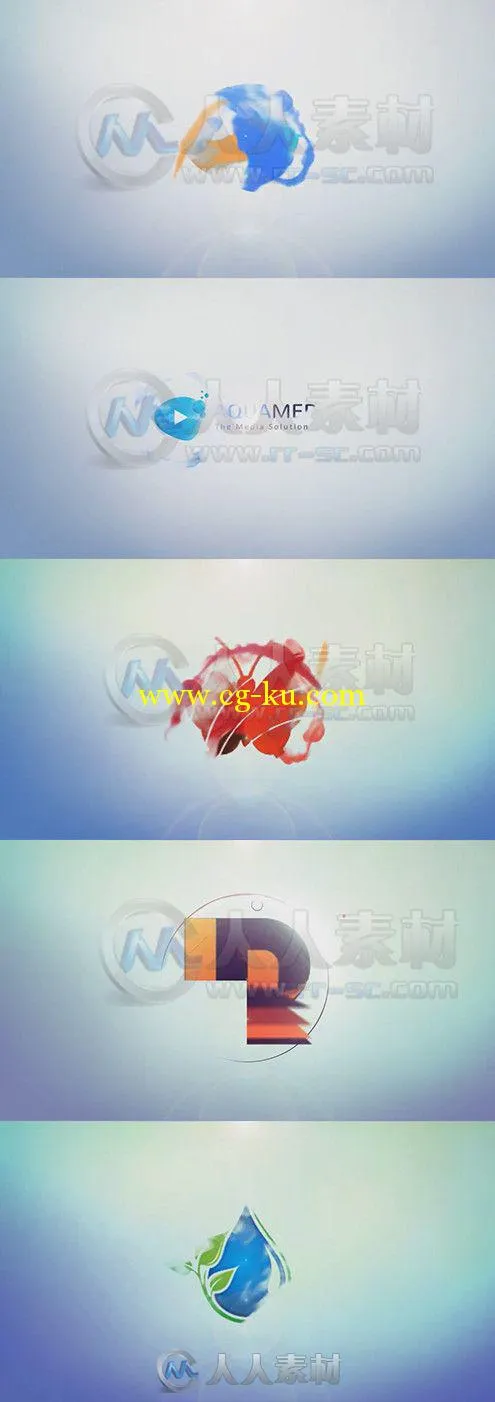 迷你水墨变幻Logo演绎动画AE模板 Videohive Minimal Logo V03 Ink Ident 9068542 P...的图片1