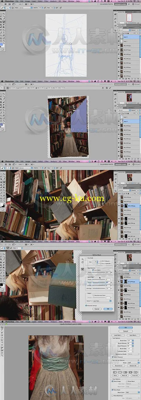 Photoshop魔法书籍合成特效技术视频教程 Phlearn Pro Floating Books Fierce Looks的图片1