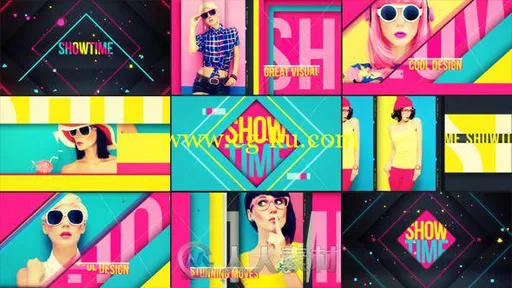 时髦色彩包装动画AE模板 Videohive Showtime 7889950 Project for After Effects的图片2