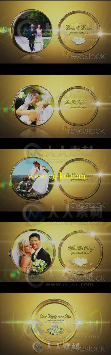 皇家戒指婚礼包装动画AE模板 RevoStock Our Royal Rings Wedding的图片1